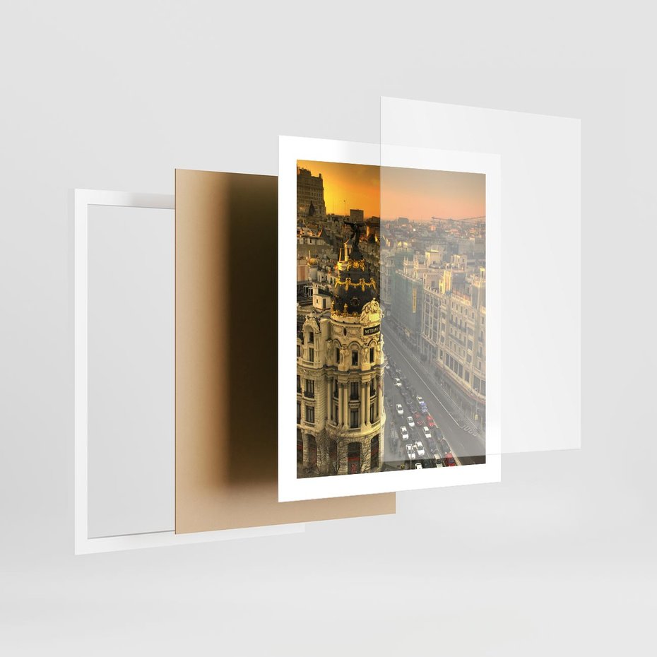 Plakat w ramie 40x50 - Miasto Metropolii - miasto, metropolia - rama biała