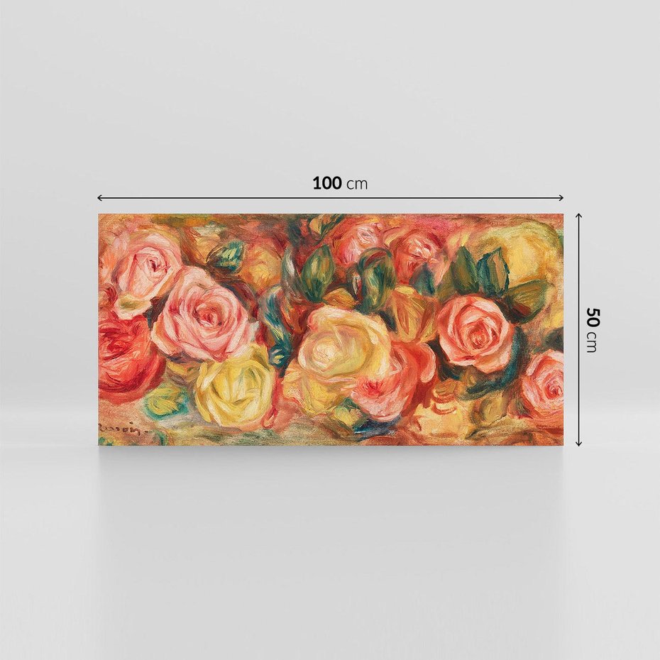 Obraz na płótnie 100x50 - "Róże" (1912), Pierre-Auguste Renoir - Reprodukcja - reprodukcja, obraz na płótnie