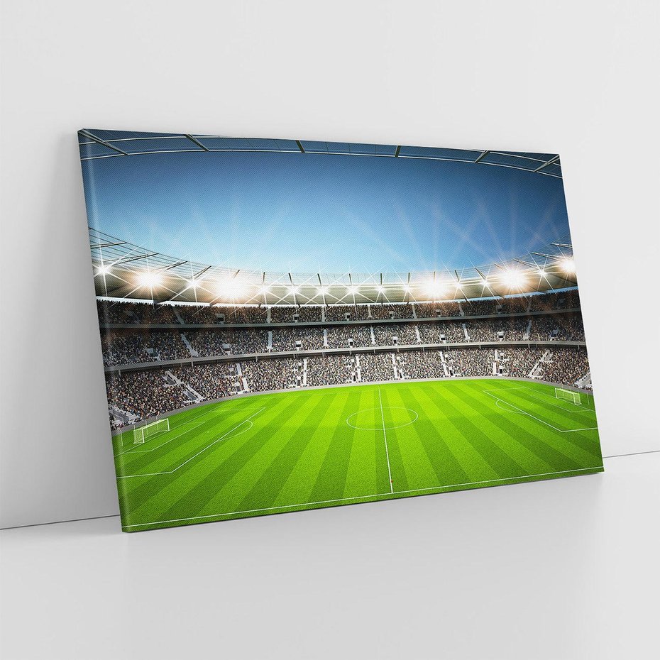 Obraz na płótnie 120x80 - Magia Piłkarskiego Stadionu: Sport i Emocje - stadion, piłka