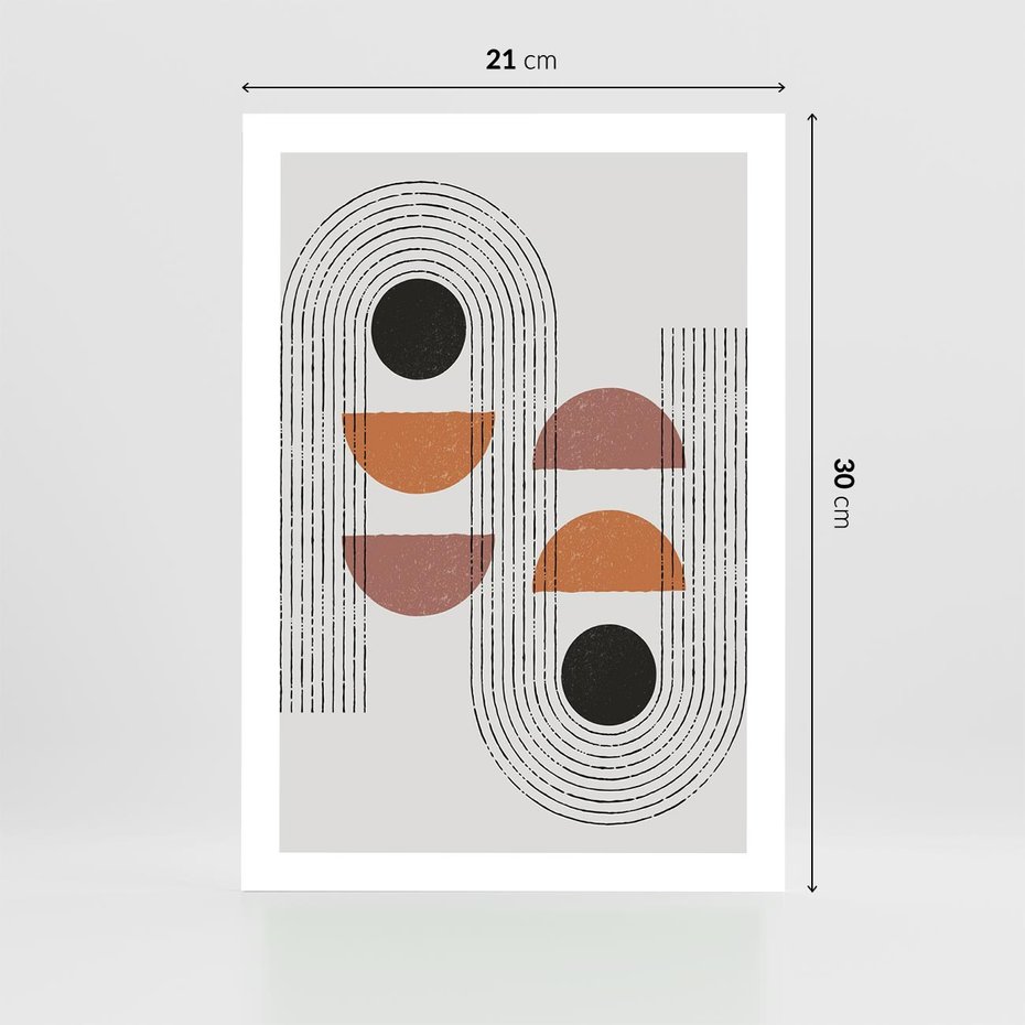 Plakat bez ramy 21x30 - Nowoczesna Abstrakcja - geometria, grafika