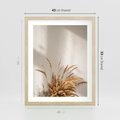 Plakat w ramie 40x50 - Natura i Elegancja: Obraz Boho - trawy, boho - rama drewno