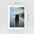 Plakat w ramie 30x40 - Mistyczna Aura - morze, mgła - rama biała