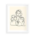 Plakat w ramie 50x70 - Trzy Kobiety - 3 kobiety, antyczny posag - rama biała