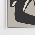 Obraz w ramie 70x100 - Konturujące Struktury - skandynawska sztuka, królik - rama biała