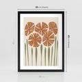 Plakat w ramie 30x40 - Akwarelowe Echa Przyrody - kwiaty, nowoczesny plakat - rama czarna