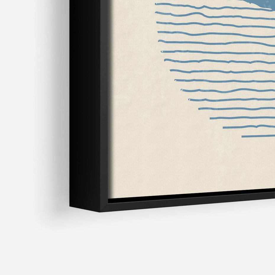 Obraz w ramie 50x70 - Wnętrza Refleksji - geometryczne kształty, koła - rama czarna