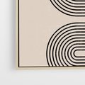 Obraz w ramie 80x80 - Bezgraniczne Odbicia - abstrakcyjne linie, geometria - rama drewno