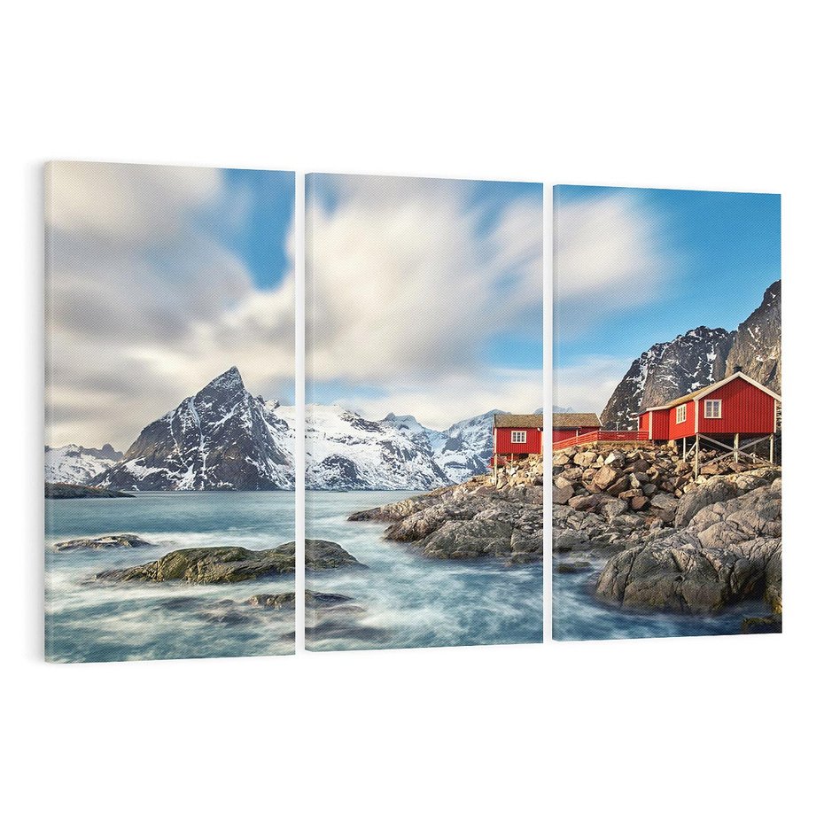 Obraz na płótnie 120x80 - Norweskie jezioro wśród gór - norwegia, jezioro