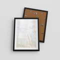 Plakat w ramie 30x40 - Jasna Delikatność: Fotografia Suchych Traw - suche trawy, jasna fotografia - rama czarna