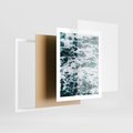 Plakat w ramie 40x50 - Potęga Natury: Wzburzone Fale Oceanu - wzburzone fale oceanu - rama biała