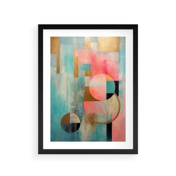 Plakat w ramie 40x50 - Abstrakcyjny Bałagan - abstrakcja, obraz olejny - rama czarna