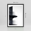 Plakat w ramie 50x70 - Elegancja Współczesności - architektura, nowoczesne formy - rama czarna