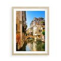 Plakat w ramie 50x70 - Magia Kanałów Weneckich - Wenecja, kanały - rama drewno