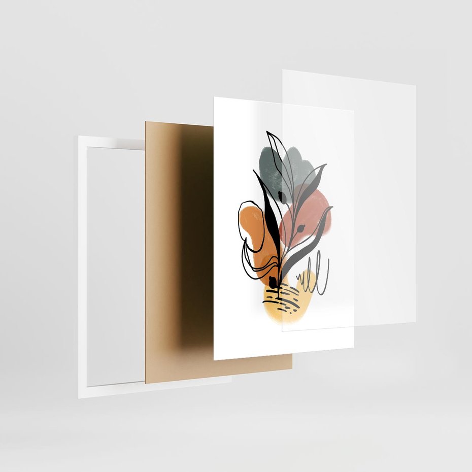 Plakat w ramie 30x40 - Rozkwitające Abstrakcje - abstrakcja, sztuka nowoczesna - rama biała