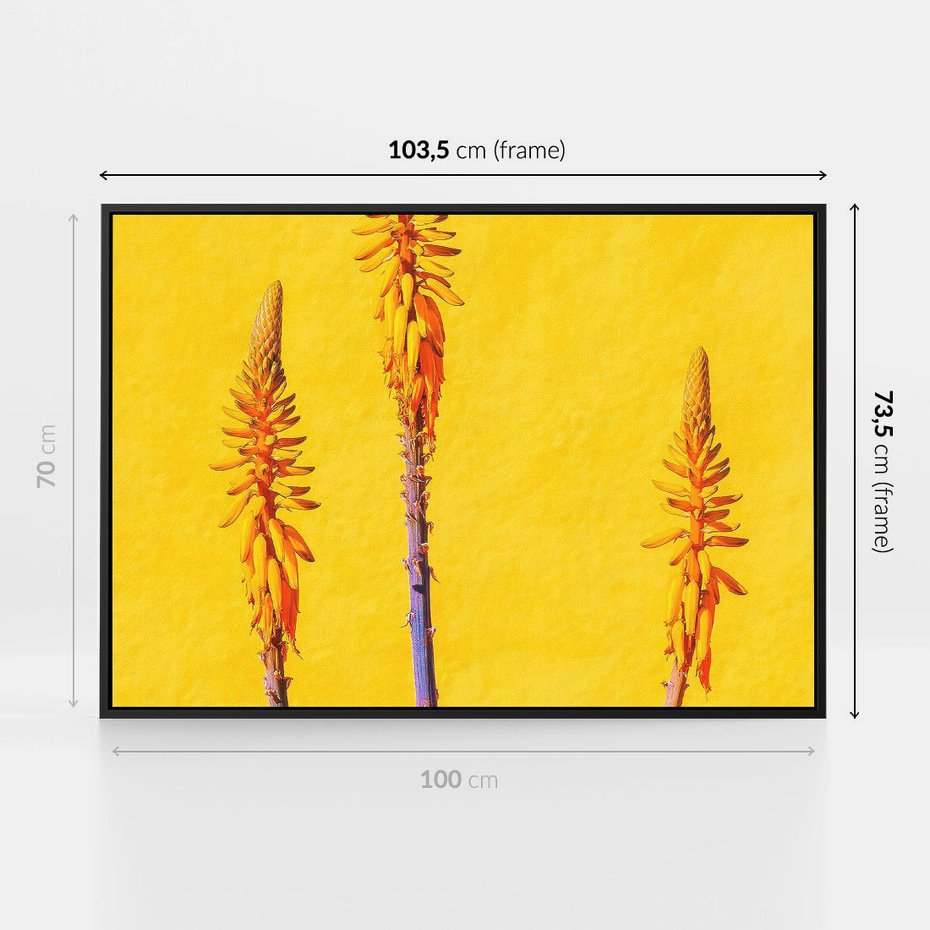 Obraz w ramie 100x70 - Radość Natury - kolor, kwiaty - rama czarna