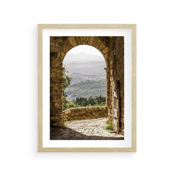 Plakat w ramie 50x70 - Słoneczne Piękno Włoch i Prowansji - Włochy, Prowansja - rama drewno