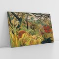 Obraz na płótnie 120x80 - "Tygrys w tropikalnej burzy" (1891) Henri Rousseau - Reprodukcja - reprodukcja, obraz na płótnie