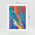 Plakat bez ramy 30x40 - Olejne Wibrujące Emocje - abstrakcyjny obraz, różne kolorowe maźnięcia pędzla