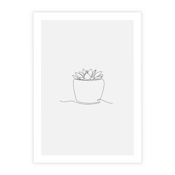 Plakat bez ramy 50x70 - Rozkwitające Echa - szkic, minimalizm