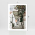 Plakat bez ramy 21x30 - Południe Europy - śródziemnomorski krajobraz, uliczka we włoszech