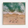 Obraz w ramie 80x80 - Letnie Wakacje na Horyzoncie - plaża, morze - rama drewno