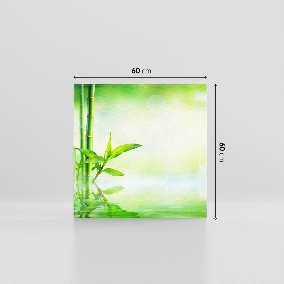 Obraz na płótnie 60x60 - Bambusowy relaks w SPA - bambus, SPA