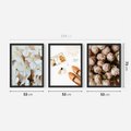 Zestaw obrazy w ramie 50x70 galeria - Kwiaty, moda, nowoczesny - rama czarna