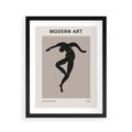 Plakat w ramie 40x50 - Modernistyczna Wizja - plakat modern, czarna postać - rama czarna