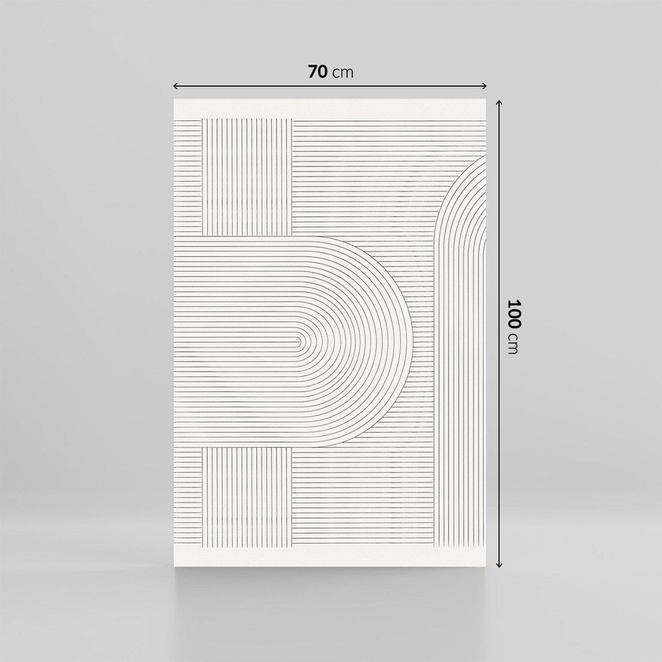 Obraz na płótnie 70x100 - Geometryczna Elegancja Mid Century - mid century, minimalizm