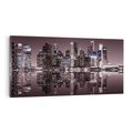 Obraz na płótnie 140x70 - Miejskie światła ożywiające nocne niebos - Singapur, miasto