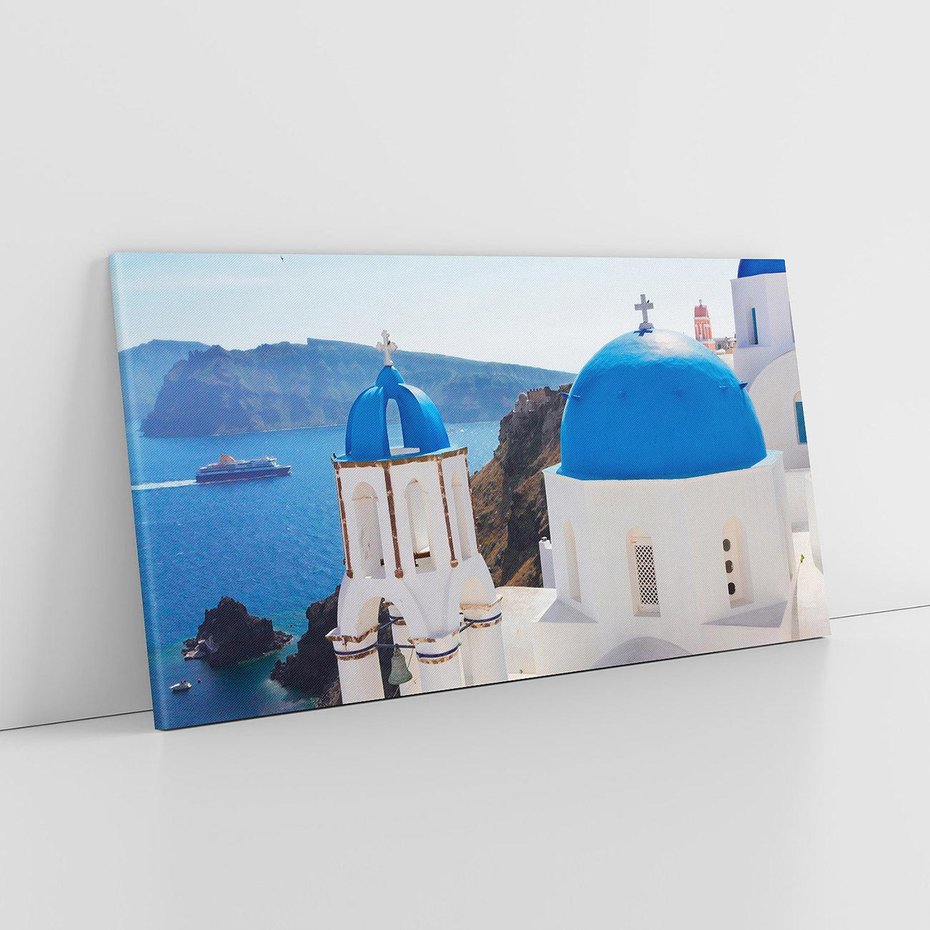 Obraz na płótnie 120x60 - Perspektywa na Santorini - Santorini, perspektywa