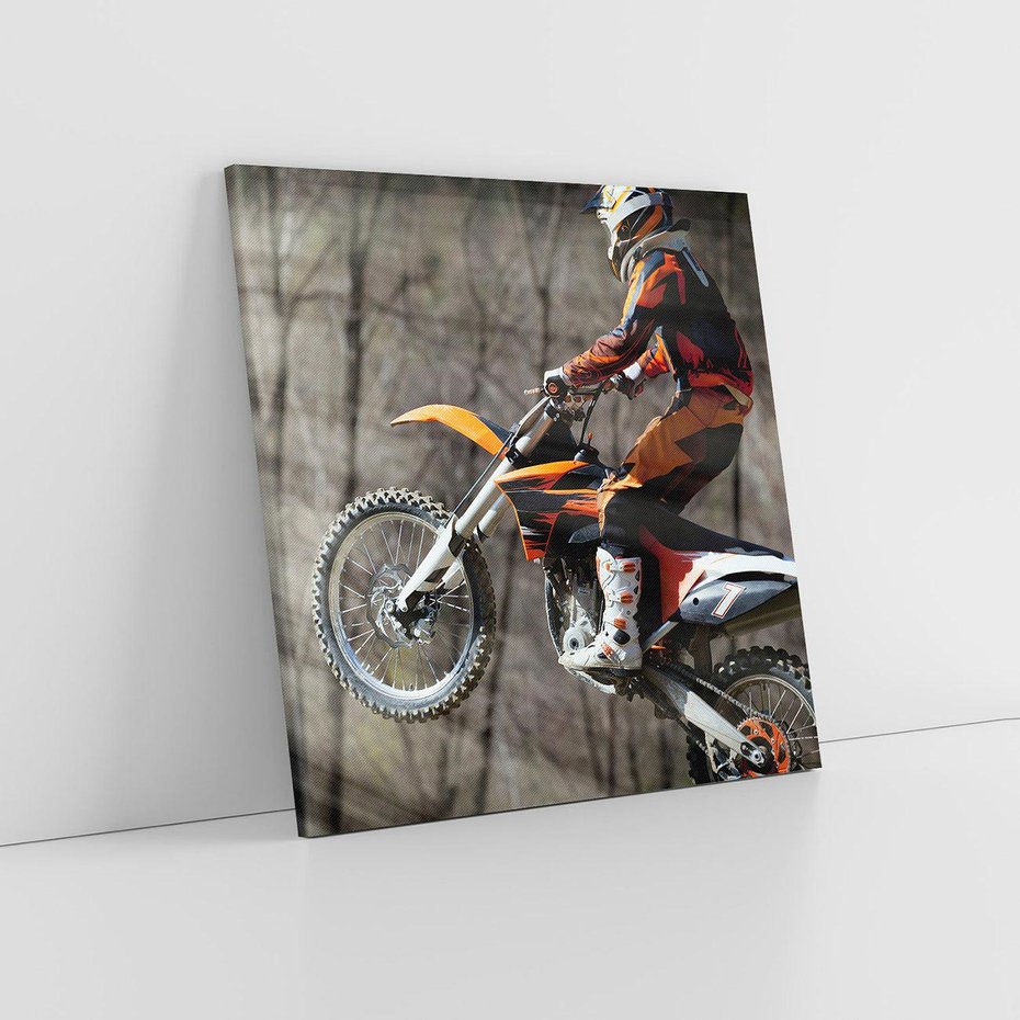 Obraz na płótnie 30x30 - Sportowy motocykl cross - motocykl, cross