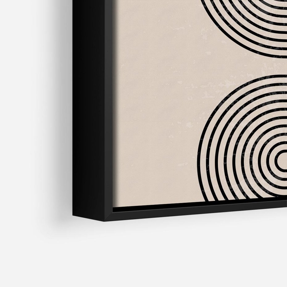 Obraz w ramie 50x50 - Bezgraniczne Odbicia - abstrakcyjne linie, geometria - rama czarna