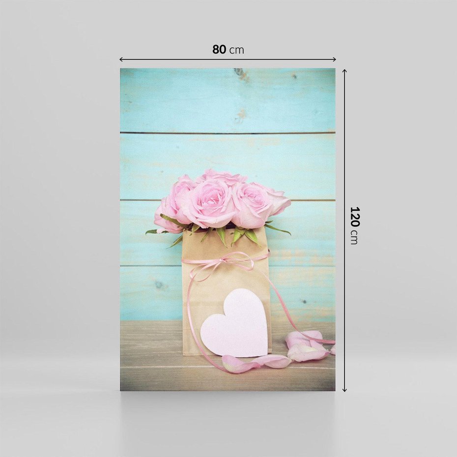 Obraz na płótnie 80x120 - Uczucie W Pełnym Rozkwicie - kwiaty, romantyczne