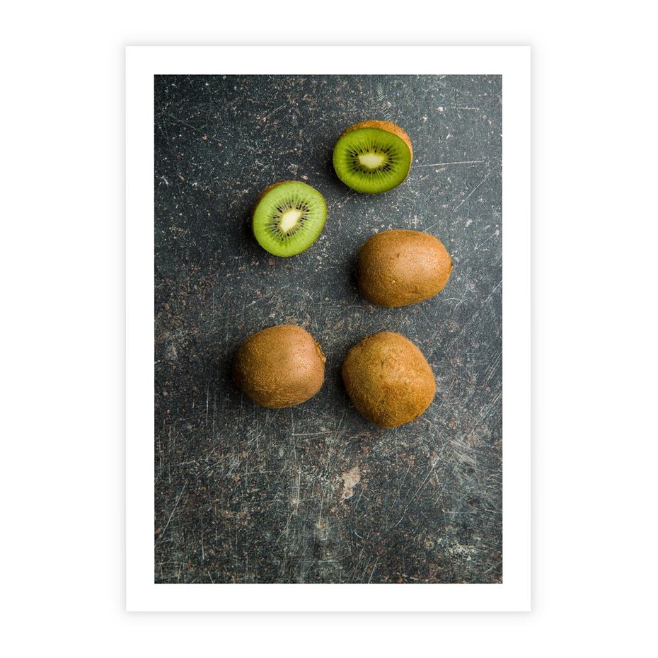Plakat bez ramy 21x30 - : Zdrowe kąski - kiwi, owoce