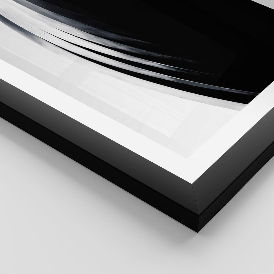 Plakat w ramie 50x70 - Awangarda w Kontraście - architektura, nowoczesne formy - rama czarna