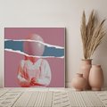 Obraz w ramie 80x80 - Kolaż Wyobraźni - kolaż zdjęć, styl retro - rama biała