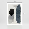 Plakat bez ramy 21x30 - Abstrakcyjna Gra Szarości - abstrakcyjna grafika, akwarela