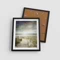 Plakat w ramie 40x50 - Błękitne morze na pomostach - morze, pomost - rama czarna