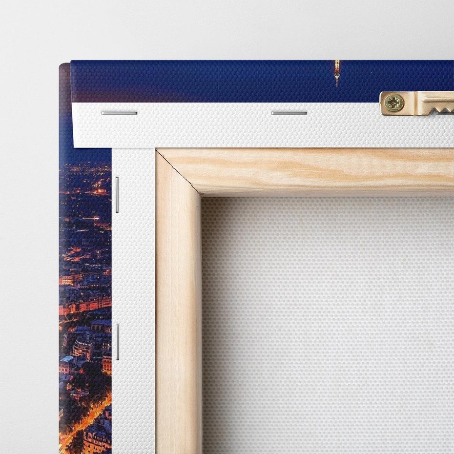 Obraz na płótnie 120x80 - Nocne impresje Paryża - Paryż, noc