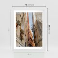 Plakat w ramie 40x50 - Włoskie uroki - włoskie, uliczki - rama biała