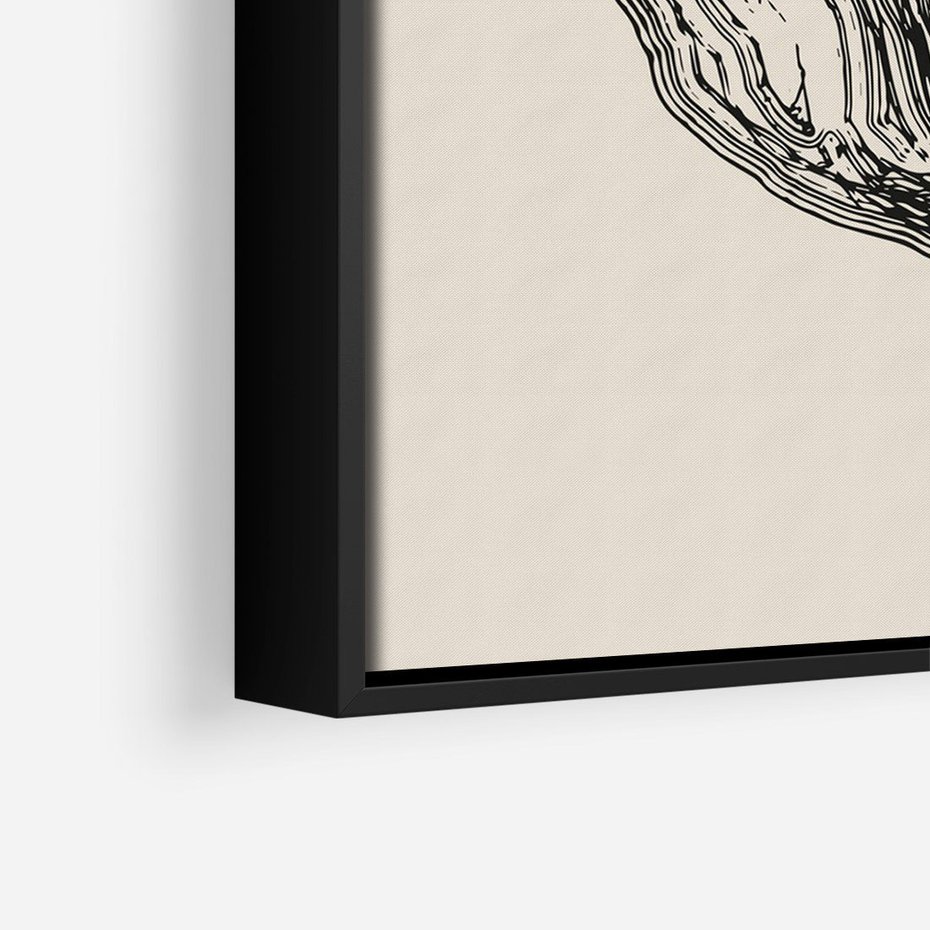 Obraz w ramie 50x70 - Abstrakcyjne Odbicie - abstrakcyjne odbicie, biało czarny - rama czarna