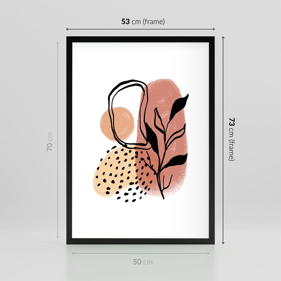 Plakat w ramie 50x70 - Migotliwe Harmonie - abstrakcja, sztuka nowoczesna - rama czarna