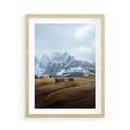 Plakat w ramie 50x70 - Odkryj Ich Urok - góry, skandynawia - rama drewno