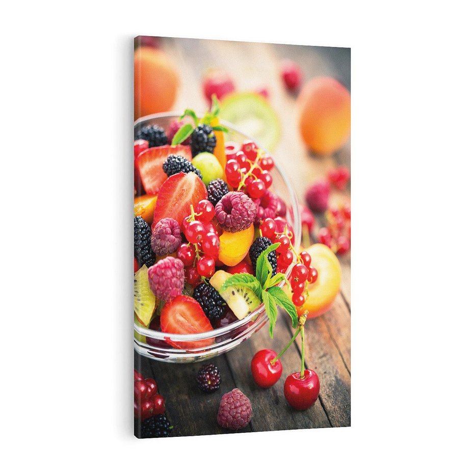 Obraz na płótnie 50x70 - Smakowite Porywy - owoce, jedzenie