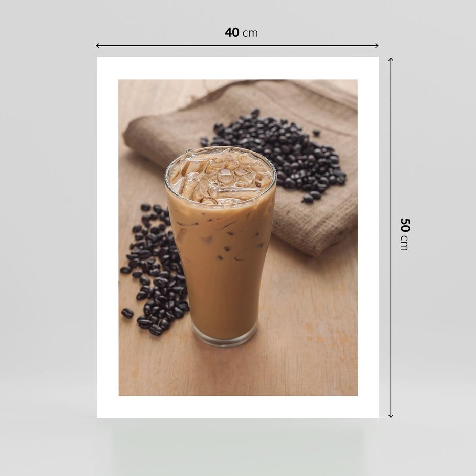 Plakat bez ramy 40x50 - Kawa ice coffee: orzeźwiający napój - kawa, ice