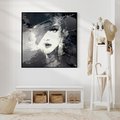 Obraz w ramie 50x50 - Abstrakcyjna wizja kobiety - abstrakcja, kobieta - rama czarna