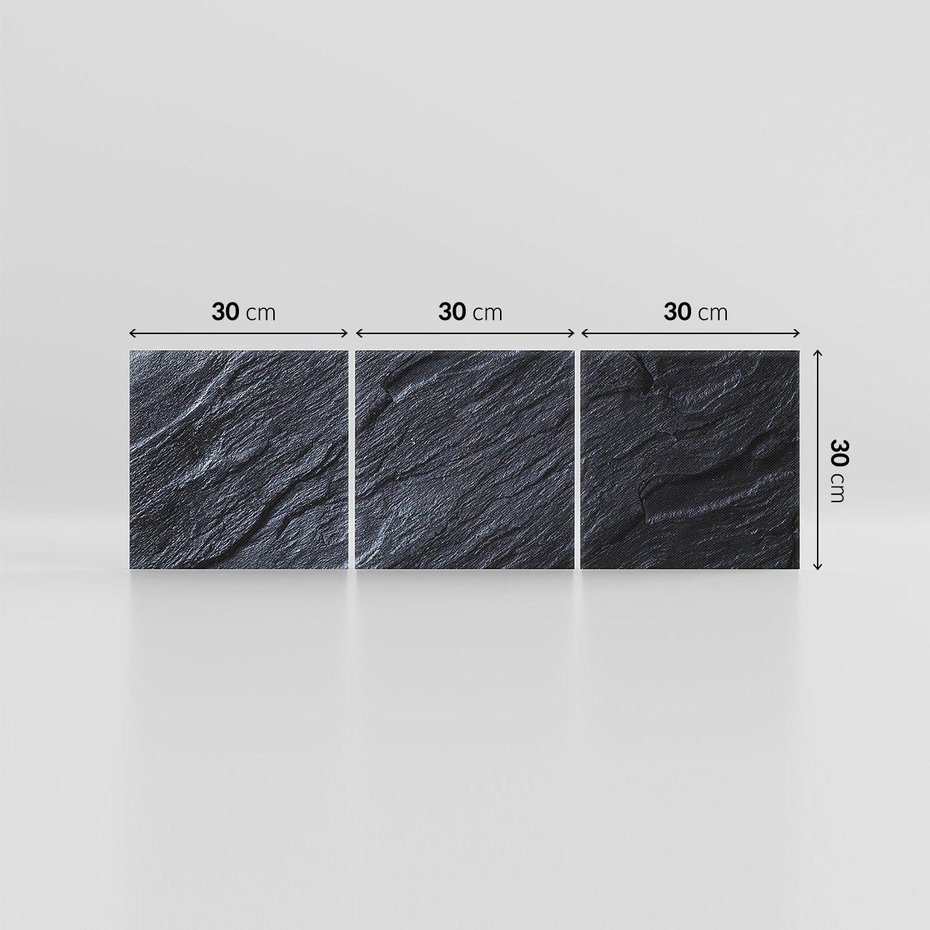 Obraz na płótnie 90x30 - Kamienne tekstury w trójwymiarze - kamień, tekstura