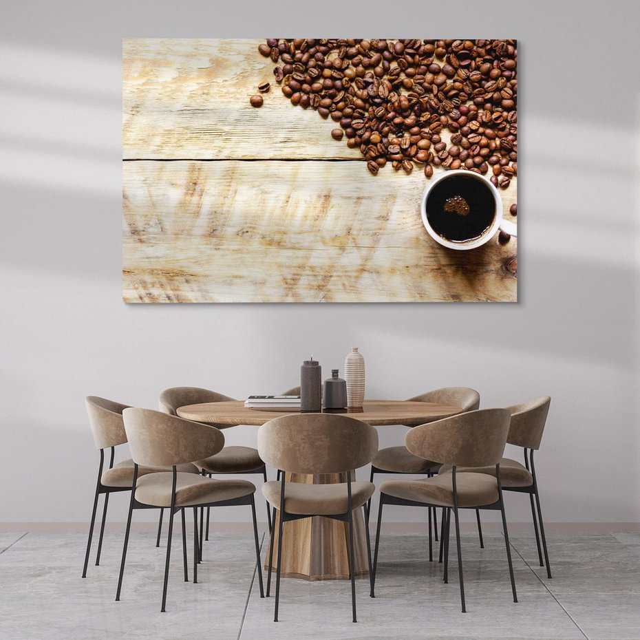 Obraz na płótnie 120x80 - Chwila przy filiżance kawy - kawa, filiżanka