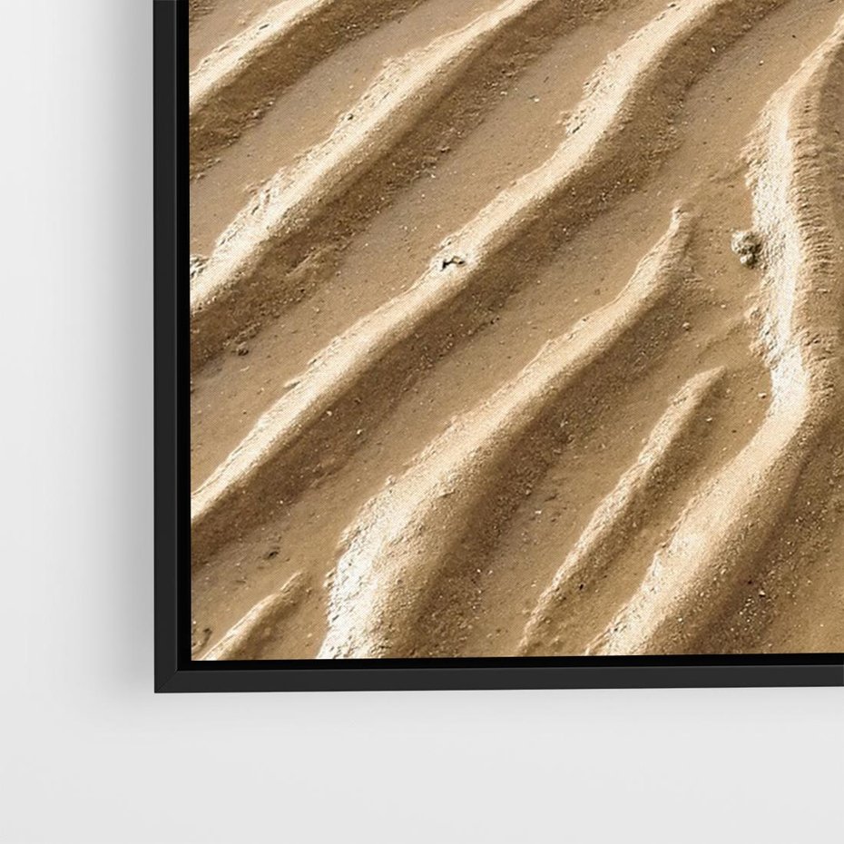 Obraz w ramie 100x70 - Piasek i Nieskończoność - pustynia, piasek - rama czarna